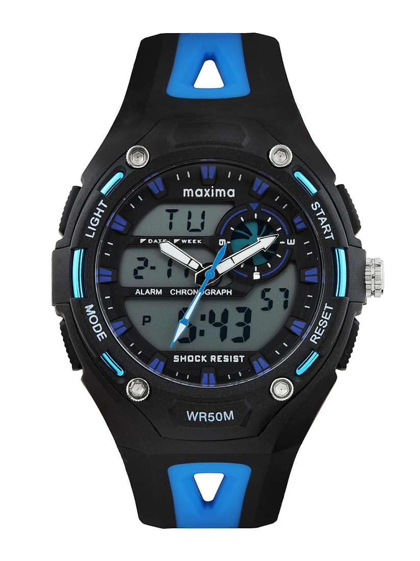Buy Maxima Men Black and Blue Analogue Digital Watch Watches for Men 241533 Myntra