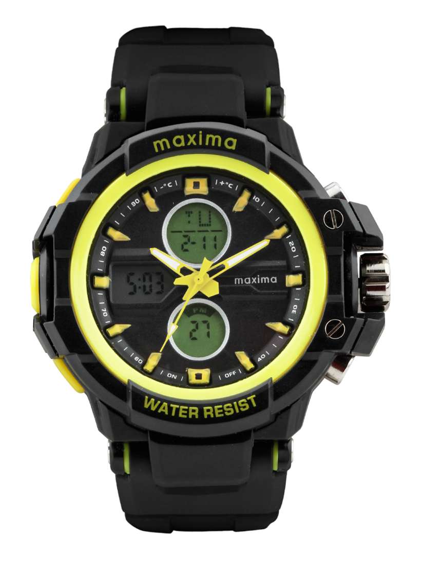Buy Maxima Men Black Analogue Digital Watch Watches for Men 241529 Myntra