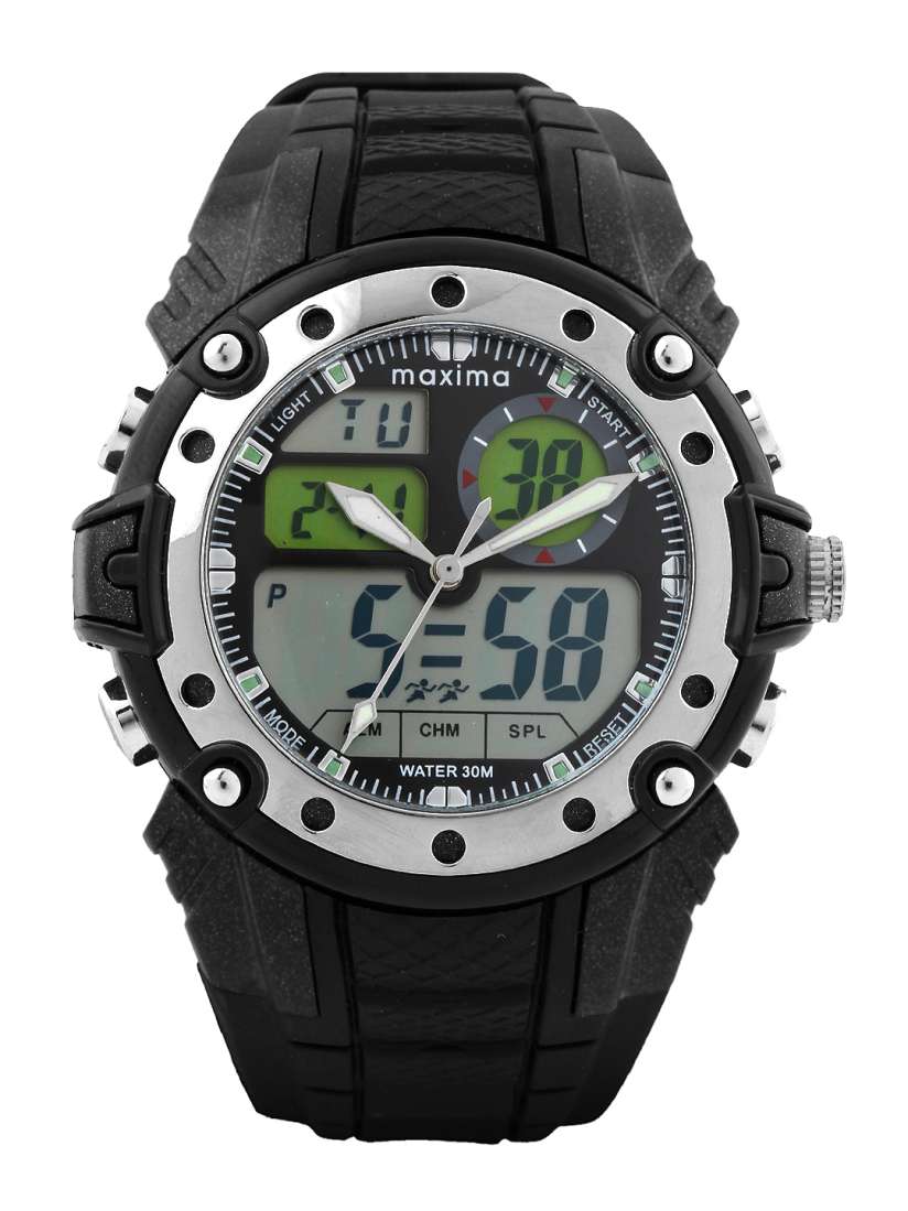 Buy Maxima Men Black Analogue Digital Watch Watches for Men 241539 Myntra