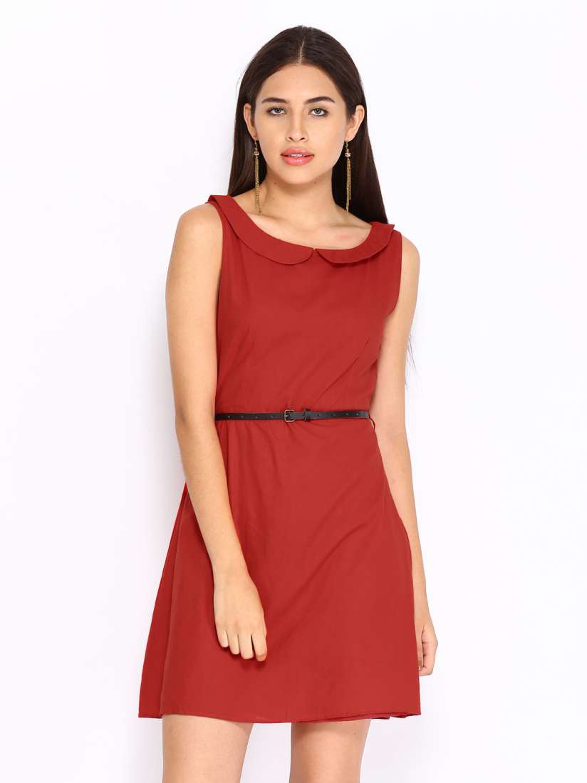 Buy Miss Chase Red A Line Dress Dresses for Women 326449 Myntra