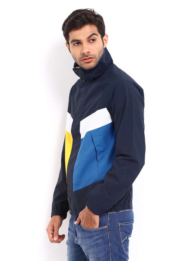 Blue and yellow nautica jacket store