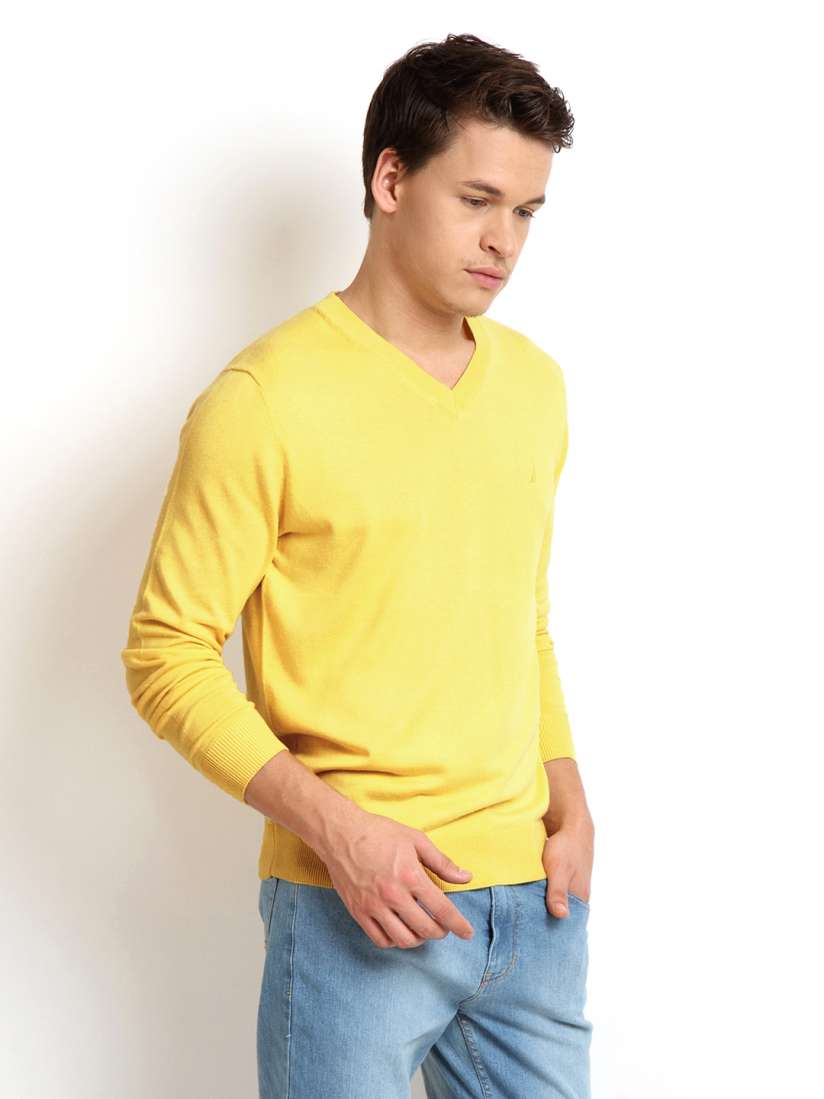 Yellow nautica sweater hot sale