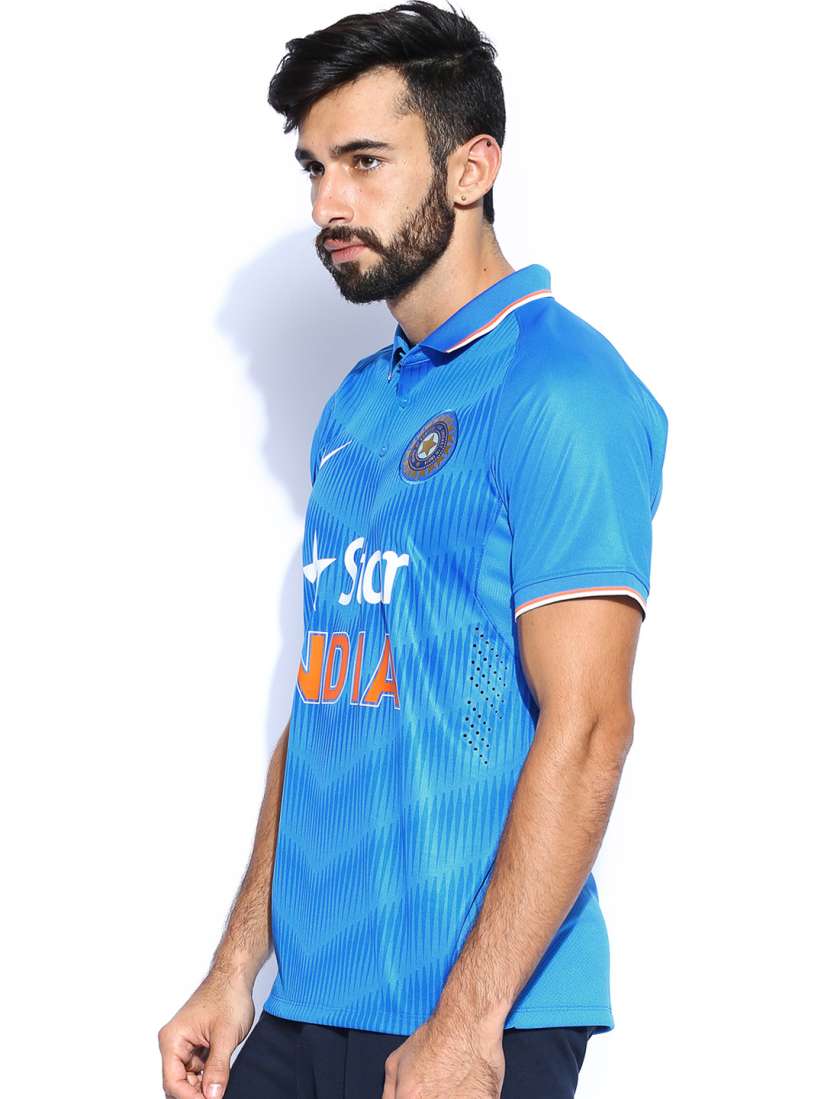 Buy Nike Men Blue Authentic Match Replica Indian Cricket Team Jersey Tshirts for Men 625787 Myntra