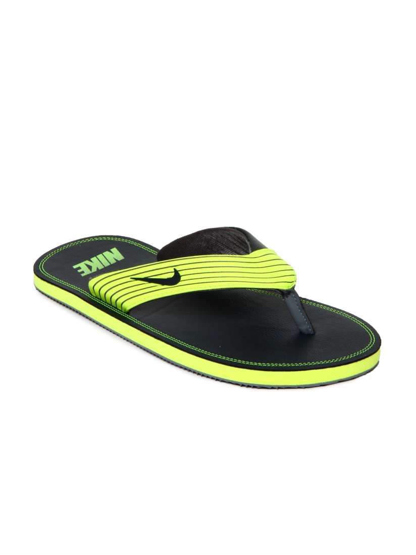 Buy Nike Men Neon Green Grey Chroma Thong III Flip Flops Flip Flops for Men 233709 Myntra