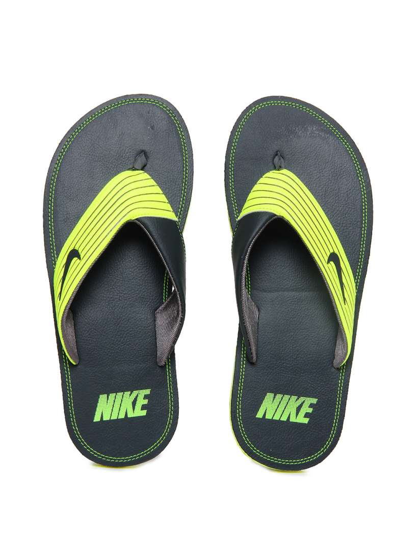 Nike neon green slippers outlet