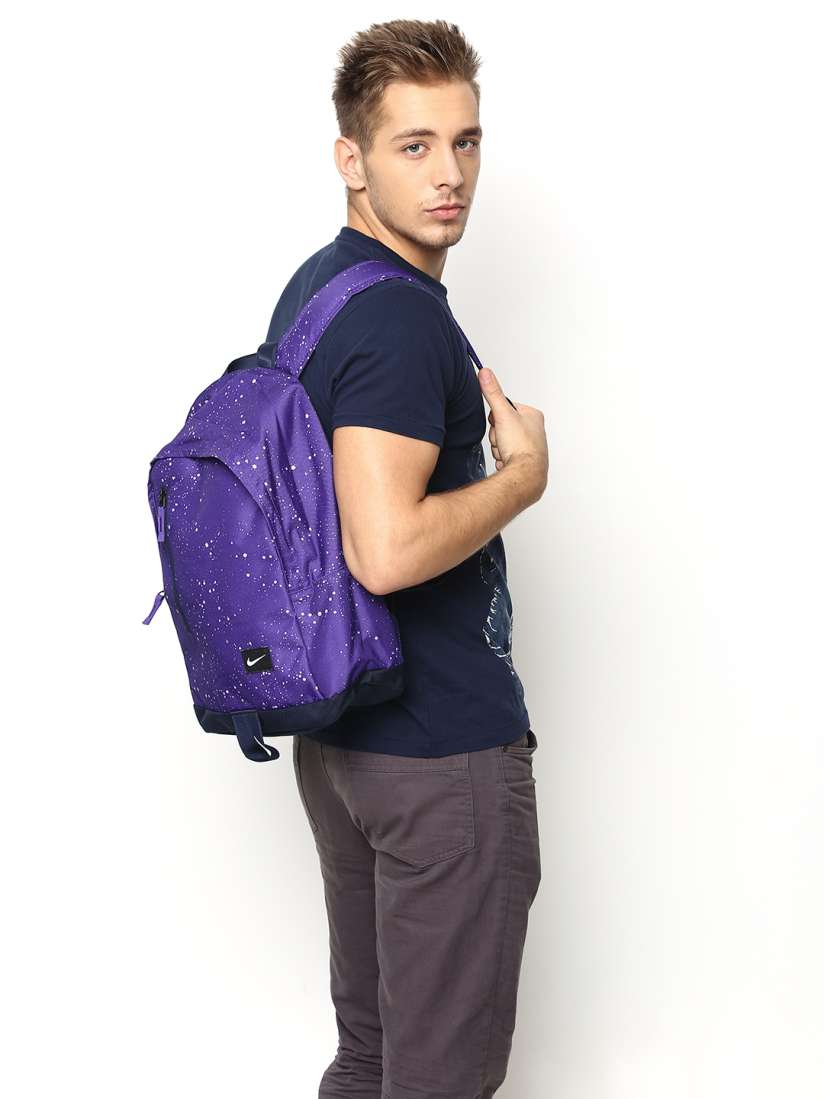 Buy Nike Men Purple Printed All Access Halfday Backpack Backpacks for Men 468674 Myntra