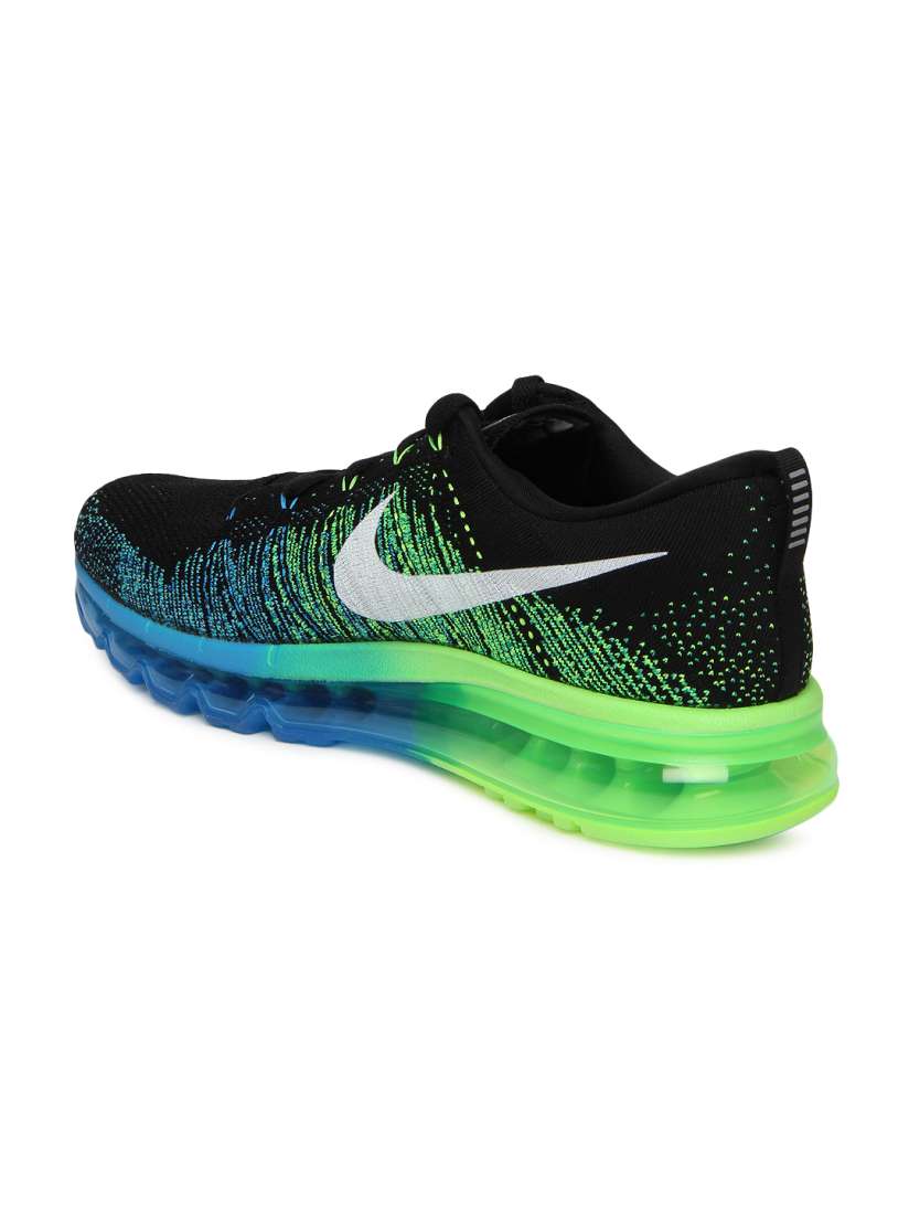 Nike flyknit air max black blue turbo green hot sale