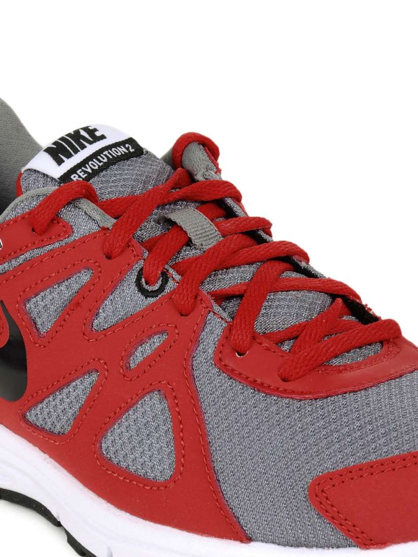 Buy Nike Kids Grey Red Revolution 2 Gs Sports Shoes Sports Shoes for Unisex Kids 103922 Myntra