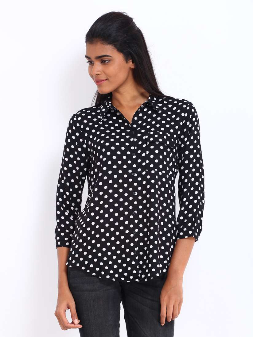 polka dots shirts for womens