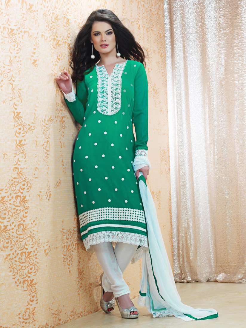 Buy Parvati Women Green Unstitched Salwar Suit Dress Material for Women 90712 Myntra