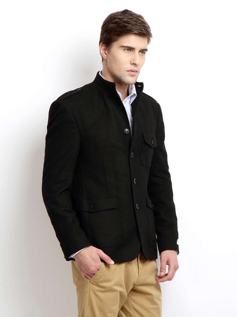 Buy Peter England Men Black Wool Blend Italian Fit Blazer Blazers for Men 186548 Myntra