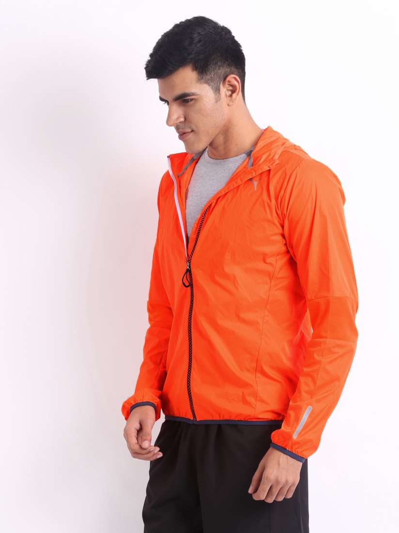 Buy Puma Men Neon Orange Hooded Jacket Jackets for Men 246932 Myntra