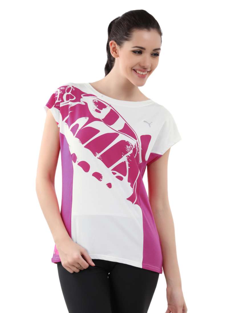 Buy Puma Women Pink White Move T Shirt Tops for Women 109284 Myntra