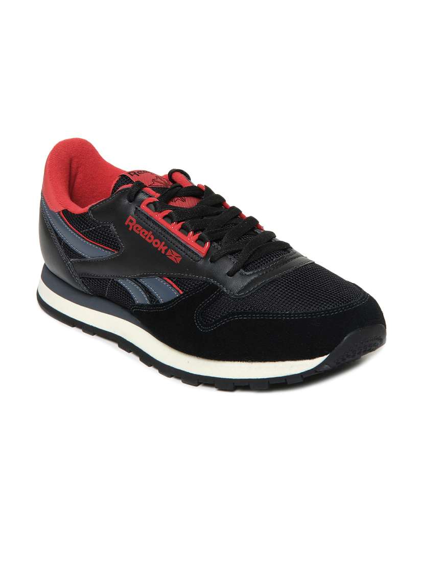 Buy Reebok Classic Men Black Red CL Leather Retro Casual Shoes Casual Shoes for Men 234490 Myntra