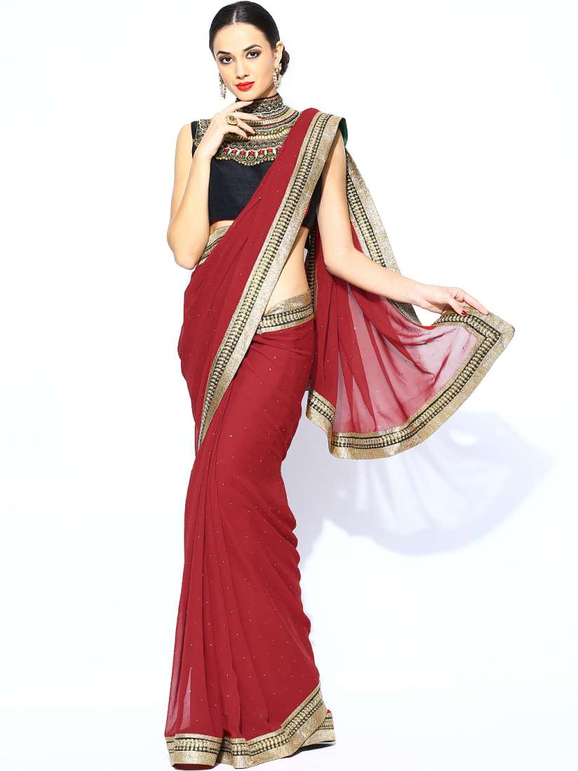 Buy Ritu Kumar Red Bridal Saree Sarees for Women 551426 Myntra