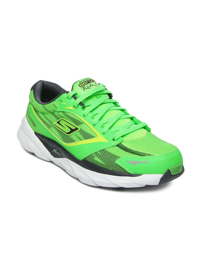Buy Skechers Men Neon Green Go Run Ride 3 Night Owl Running Shoes Sports Shoes for Men 378943 Myntra