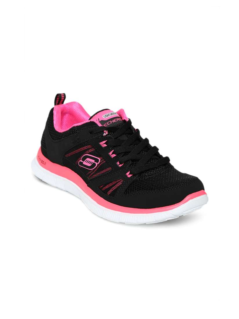 Buy Skechers Women Black Flex Appeal Spring Fever Sports Shoes Sports Shoes for Women 409400 Myntra