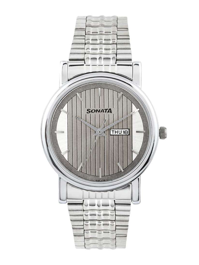 Buy Sonata Men Silver Toned Dial Wedding Collection Watch 7987SM02 Watches for Men 207785 Myntra