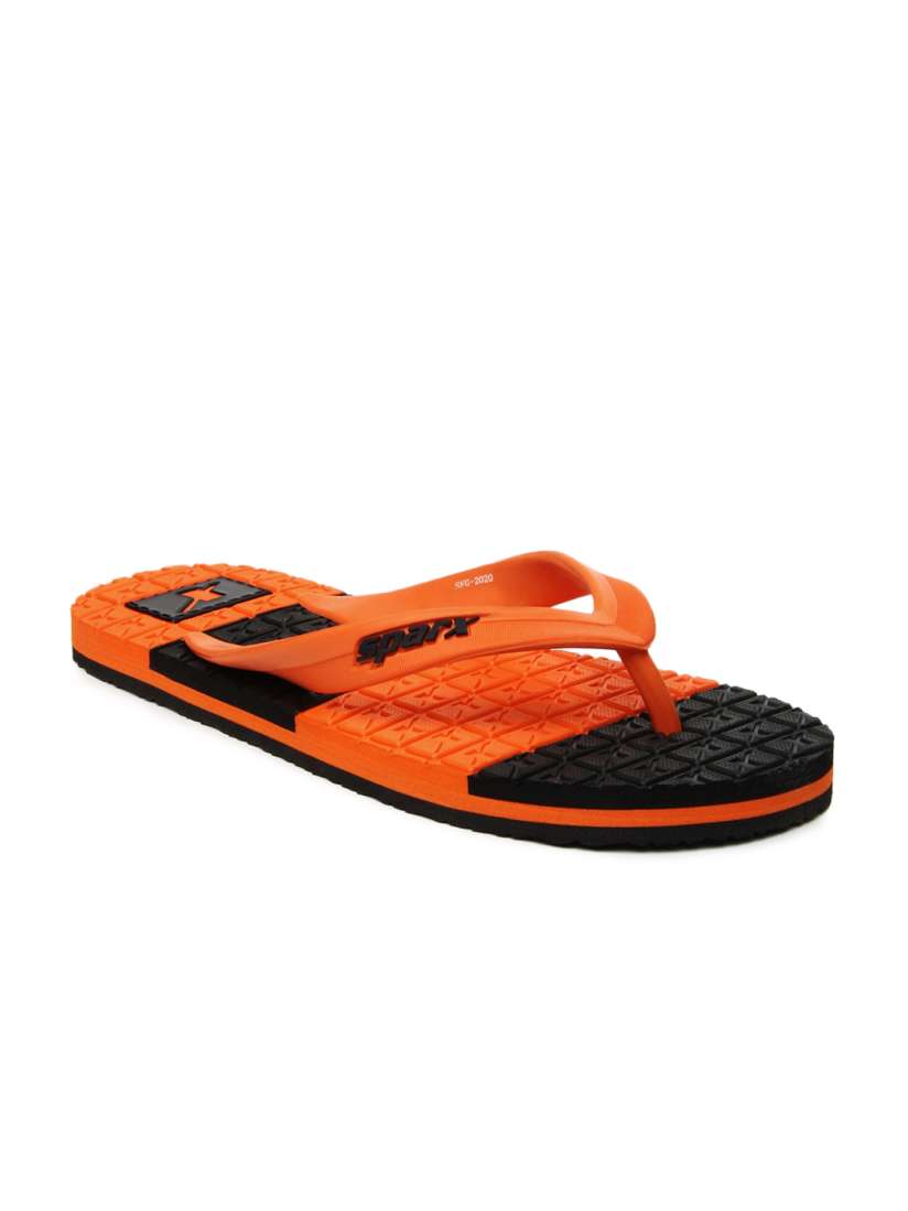 Buy Sparx Men Orange Black Flip Flops Flip Flops for Men 401841 Myntra