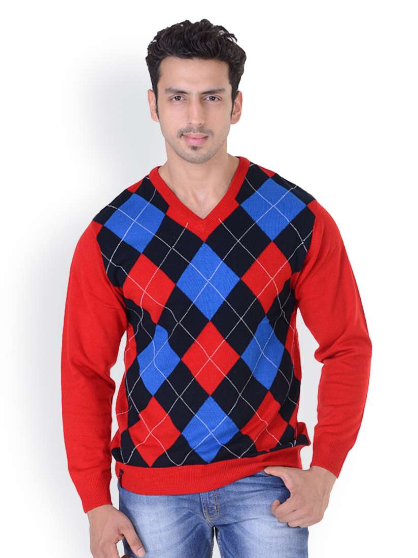 Buy Sportking Men Red Black Sweater Sweaters for Men 514851 Myntra