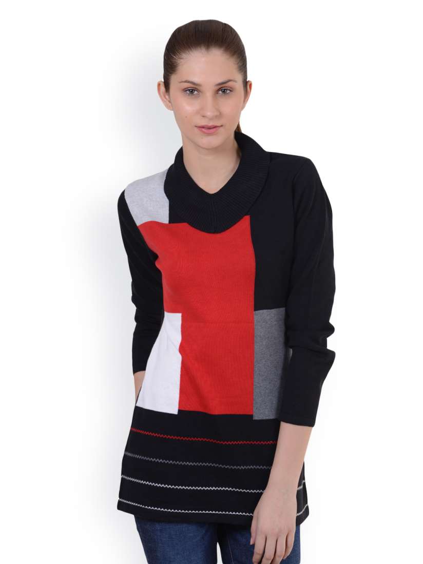 Buy Sportking Women Black Red Sweater Sweaters for Women 514876 Myntra