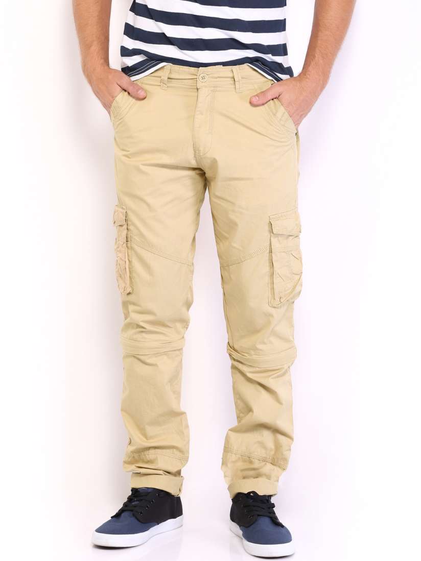 Buy Sports 52 Men Beige Cargo Trousers Trousers for Men 582181 Myntra