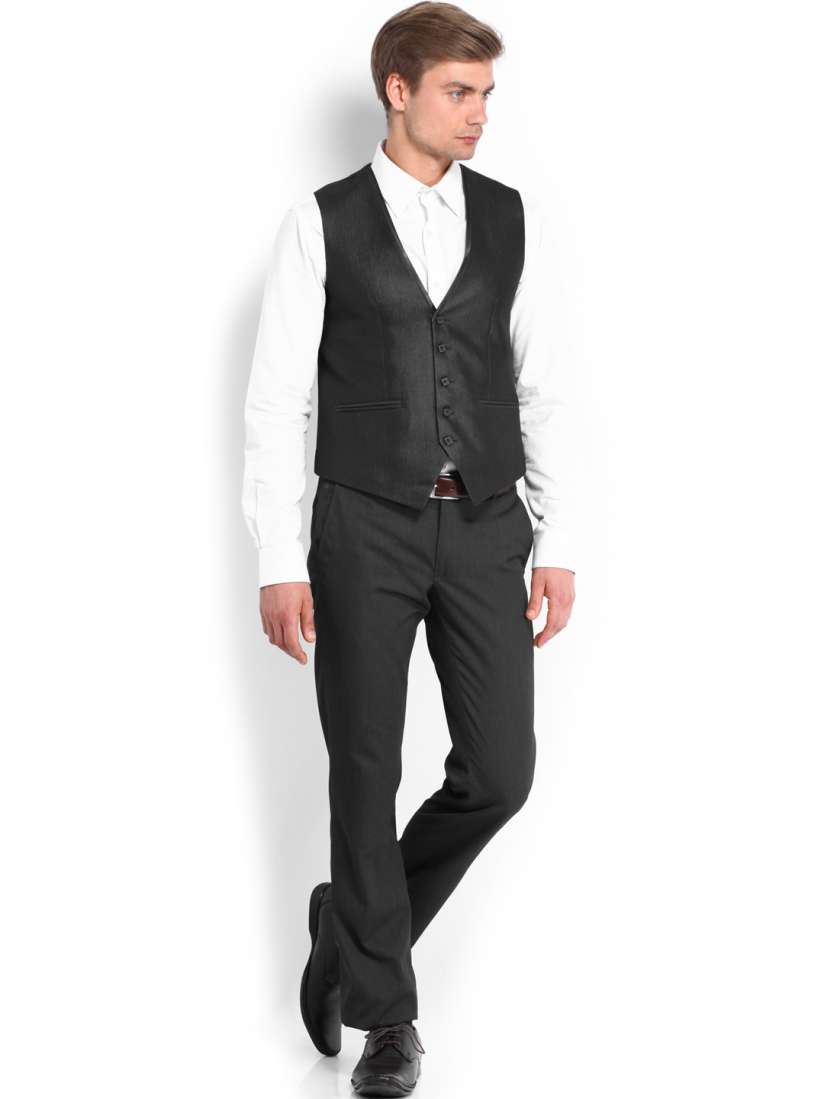 Buy Success Men Charcoal Grey Waistcoat Waistcoat for Men 622382 Myntra