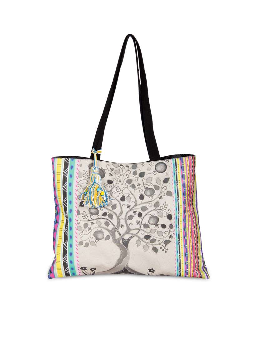 Buy The House of Tara Women Multicoloured Printed Tote Bag Handbags for Women 527131 Myntra