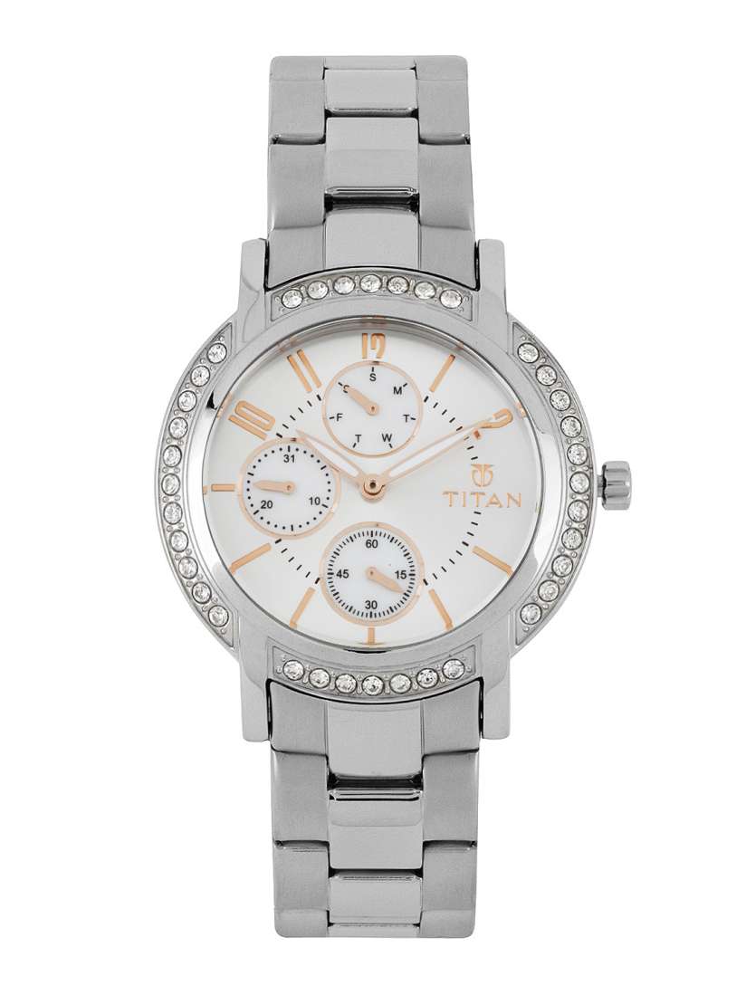 Buy Titan Women Silver Toned Dial Watch 9966SM02J Watches for Women 257990 Myntra