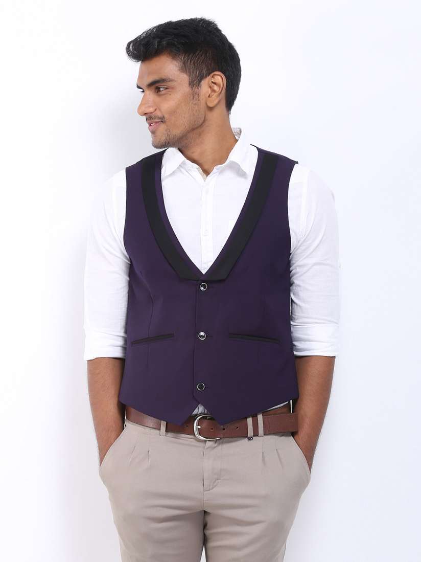 Buy Turtle Men Purple Waistcoat Waistcoat for Men 294468 Myntra