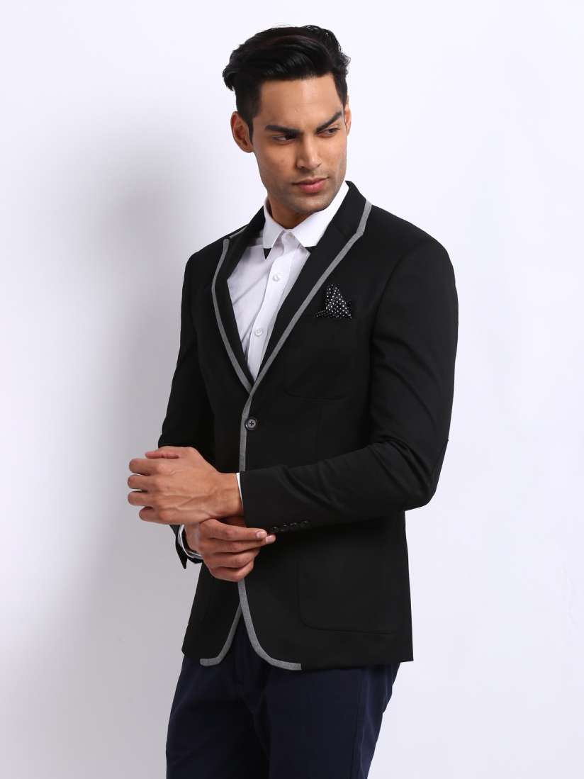 Buy United Colors of Benetton Men Black Blazer Blazers for Men 193324 Myntra