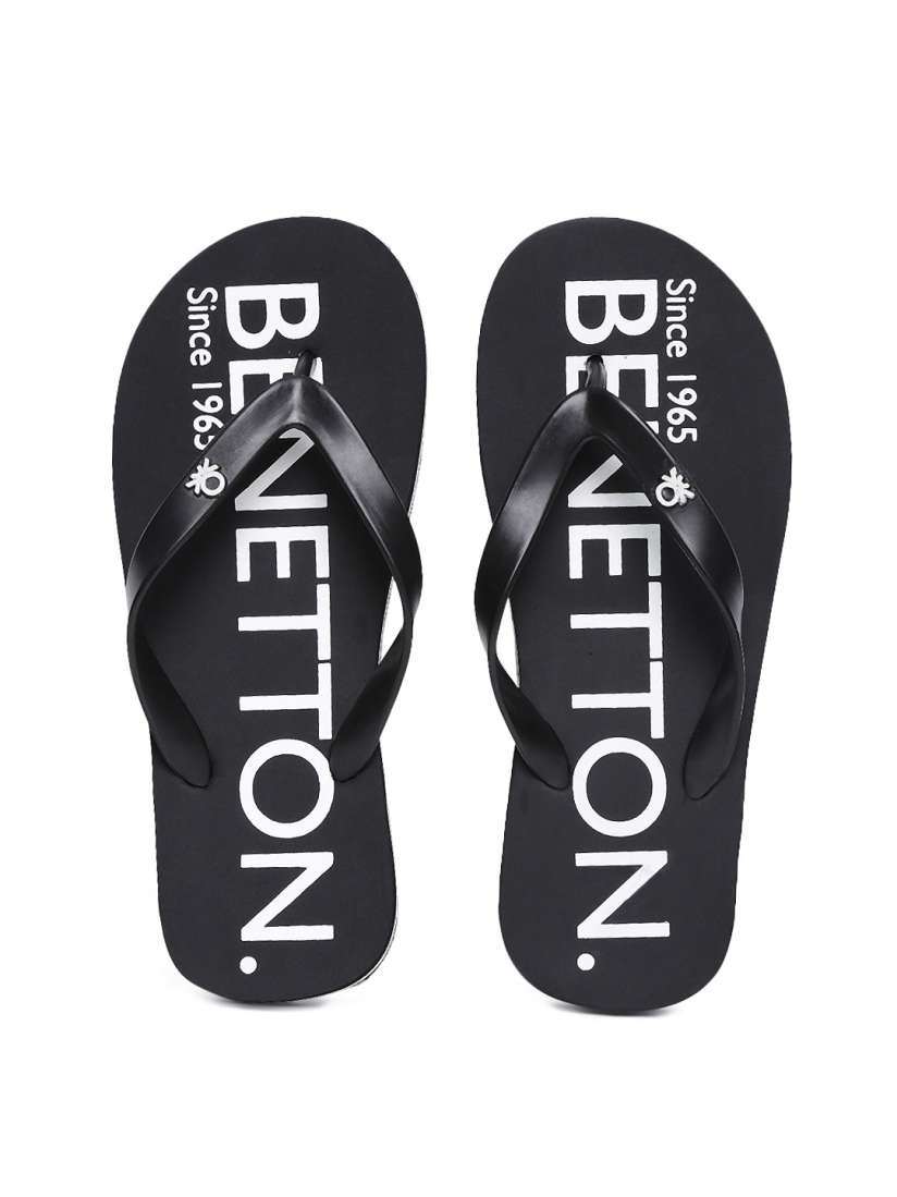 Buy United Colors of Benetton Men Black Flip Flops Flip Flops for Men 529709 Myntra