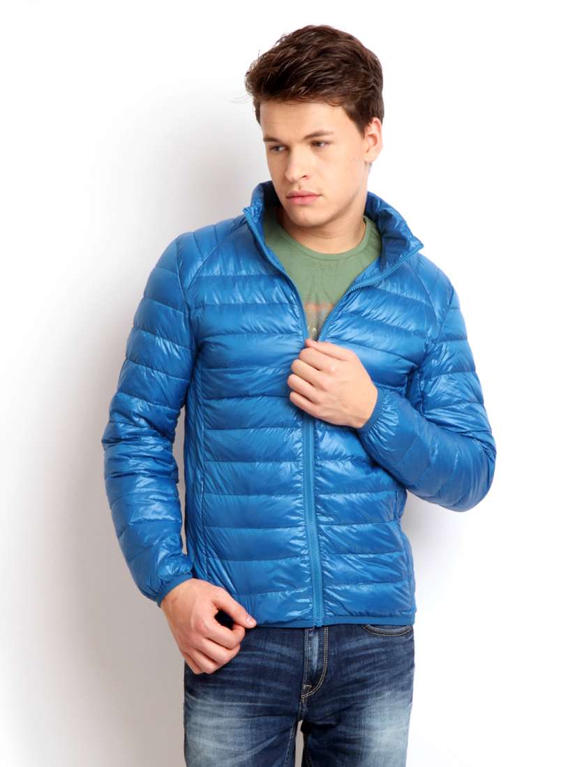 Buy United Colors of Benetton Men Blue Padded Jacket Jackets for Men 168845 Myntra