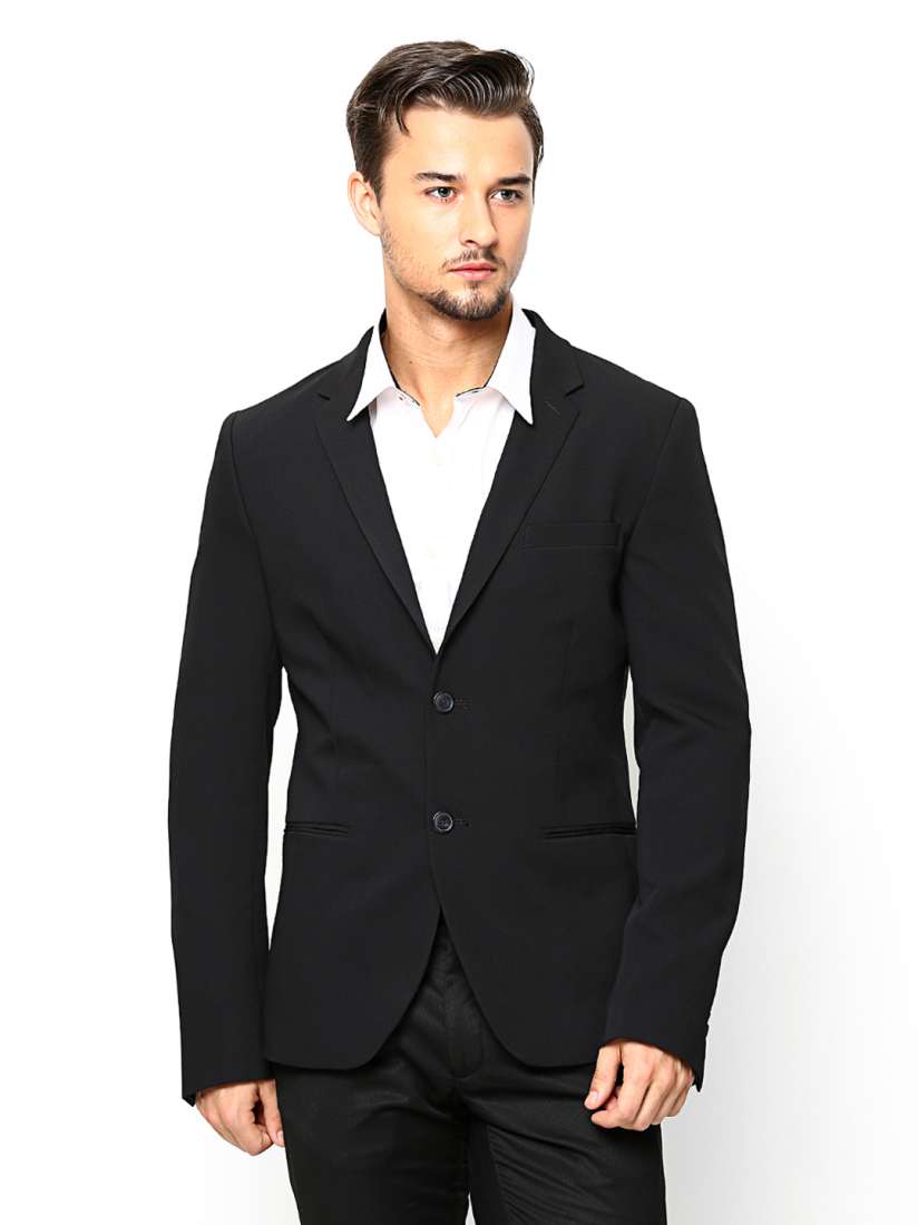 Buy United Colors of Benetton Men Black Blazer Blazers for Men 481295 Myntra