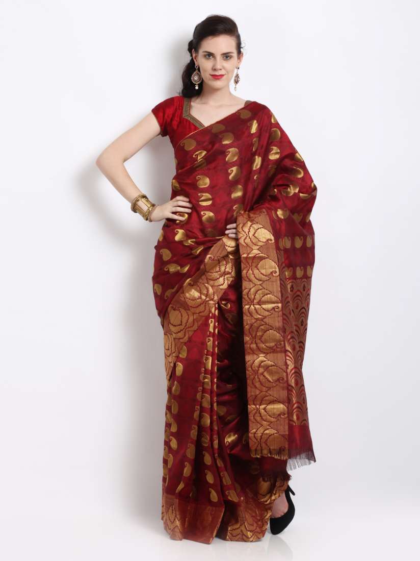 Myntra kanjivaram silk sarees top