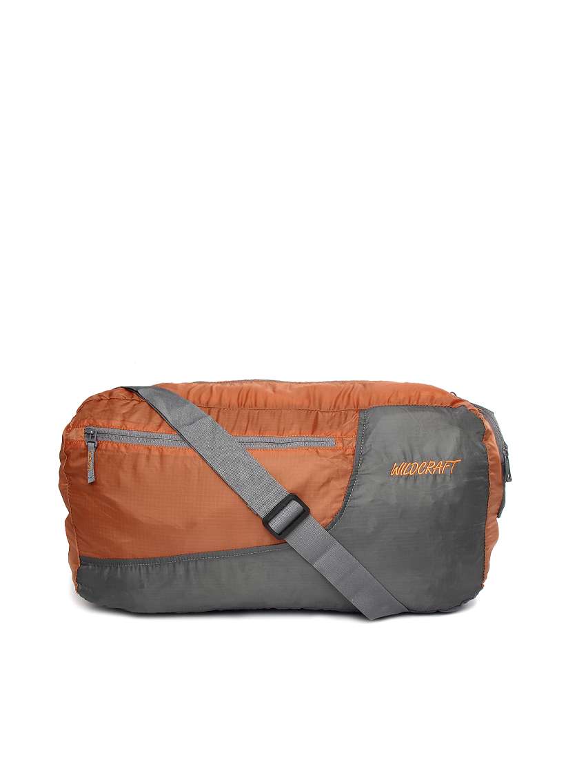 Buy Wildcraft Unisex Orange Grey Foldable Duffle Bag Duffel Bag for Unisex 478003 Myntra