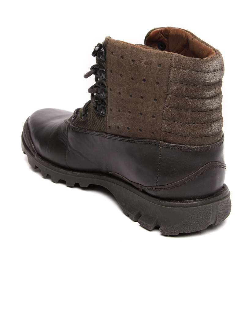 Woodland dark brown high ankle length boots top