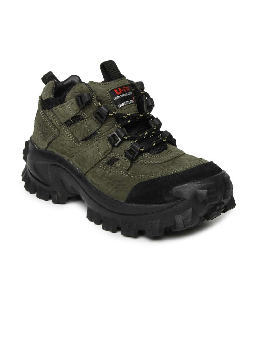 Buy Woodland Men Olive Green Leather Casual Shoes Casual Shoes for Men 295085 Myntra