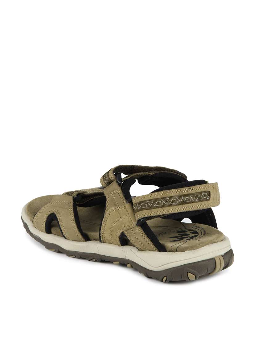 Buy Woodland Men Khaki Leather Sports Sandals Sandals for Men 230849 Myntra