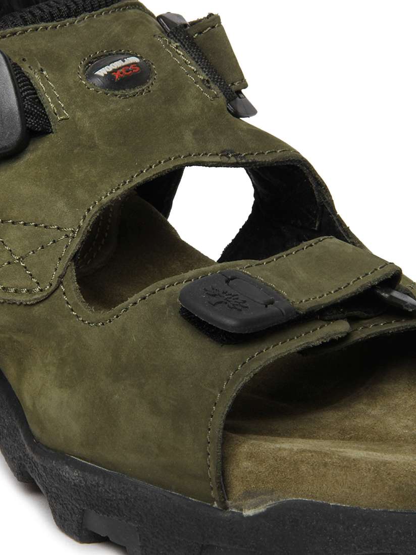 Buy Woodland Men Olive Green Leather Sandals Sandals for Men 200780 Myntra