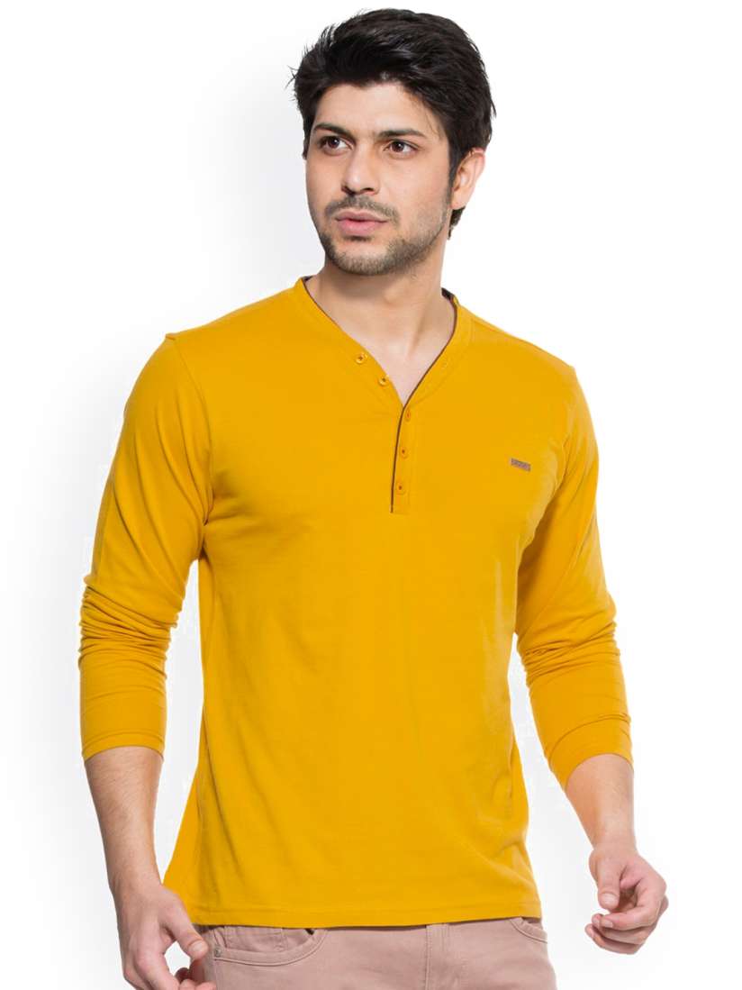 Buy Zovi Men Yellow T shirt Tshirts for Men 658631 Myntra