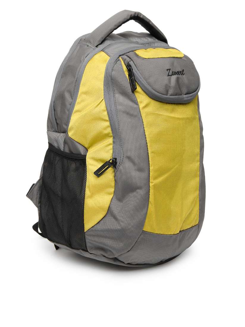 Grey and yellow backpack cheap