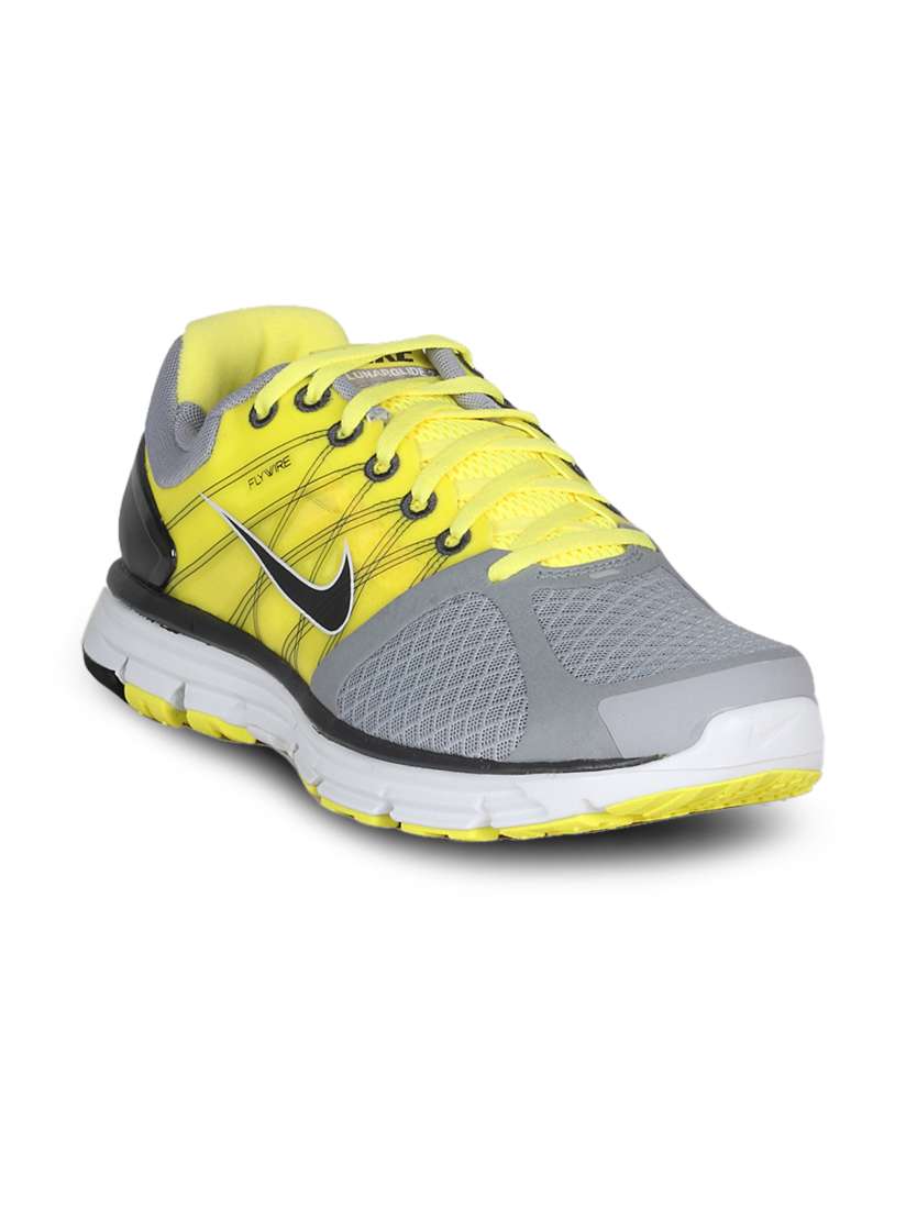 Buy Nike Men s Lunarglide 2 Grey Yellow Shoe Sports Shoes for Men 6665 Myntra