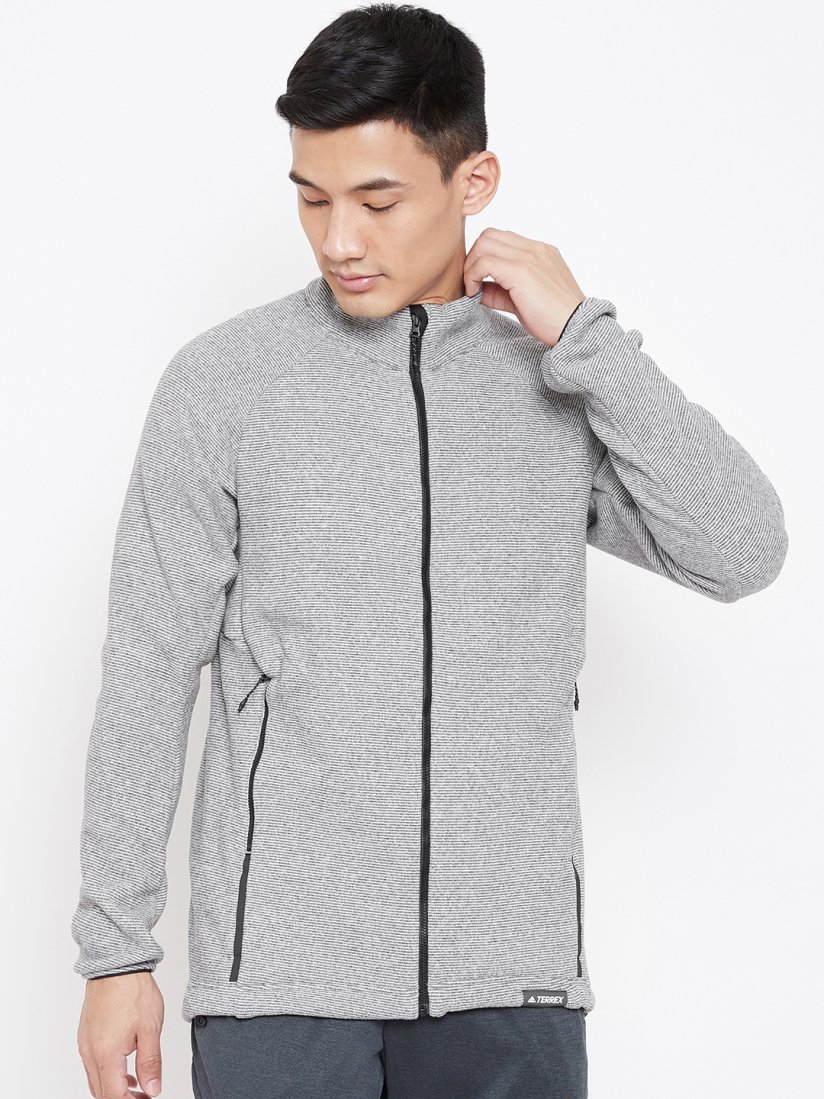 Adidas knit fleece jacket sales