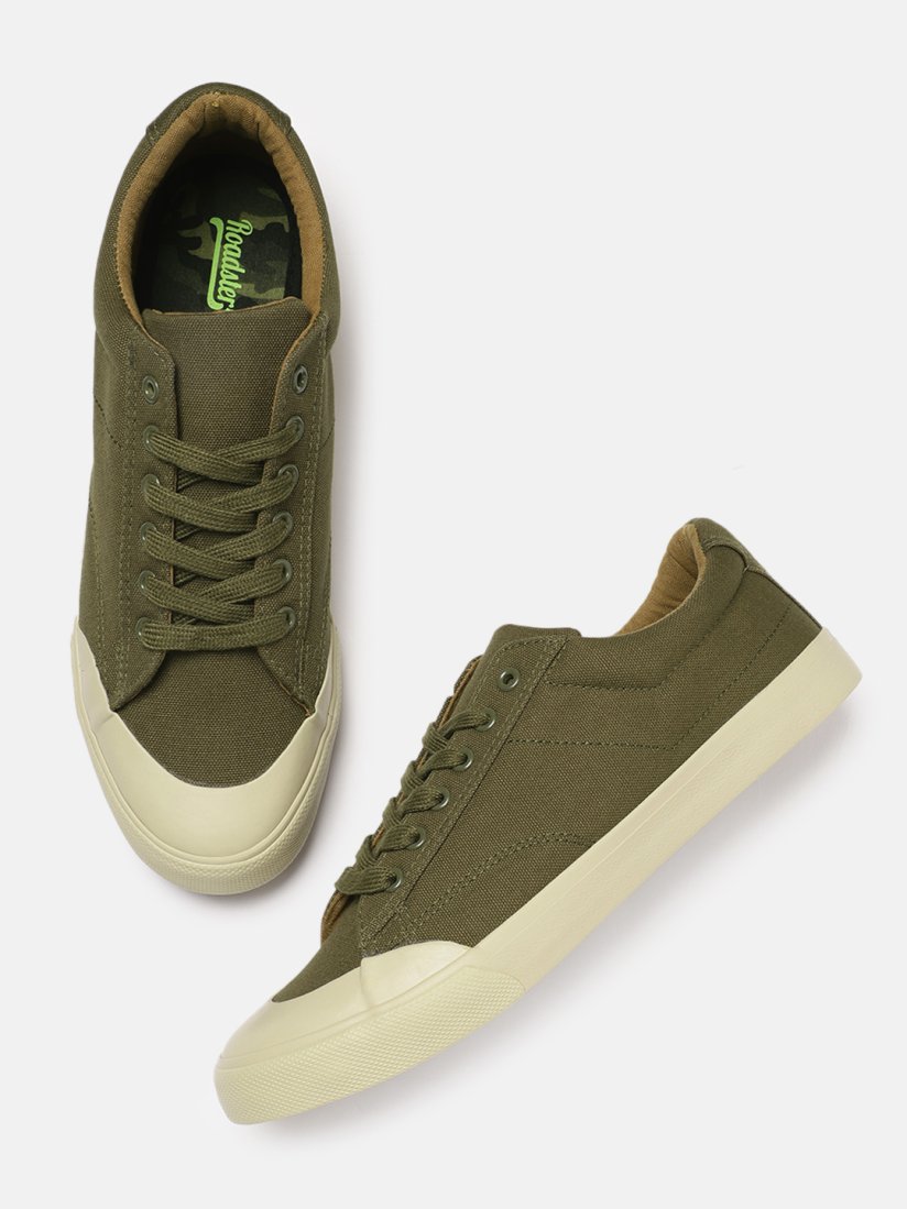 Roadster men olive green sneakers shop