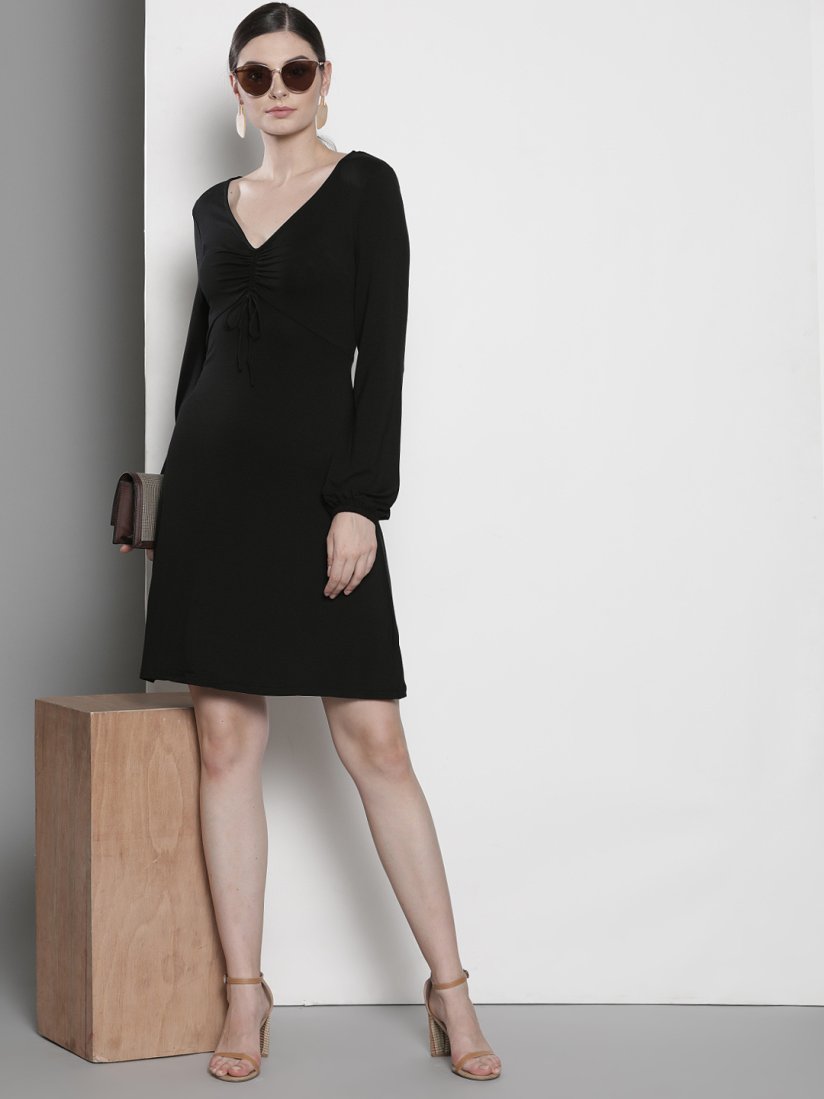 Buy DOROTHY PERKINS Women Black Solid A Line Dress Dresses for Women 11649340 Myntra