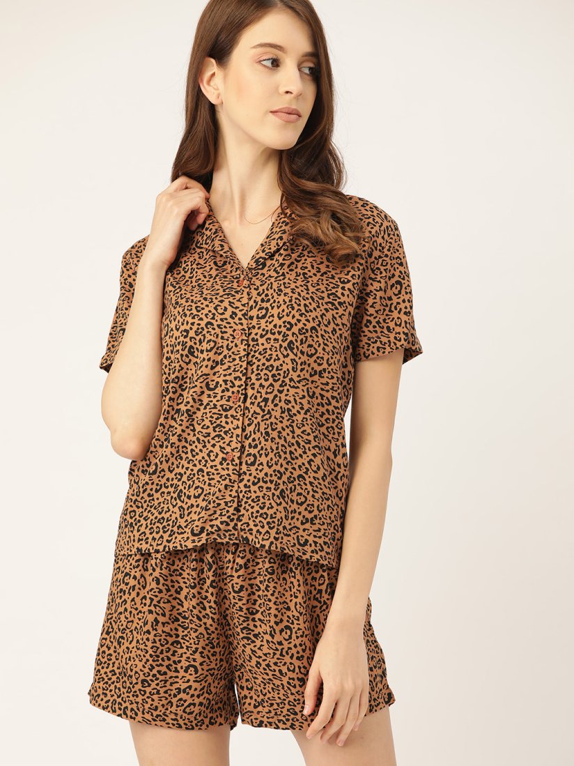 Cheetah print night suit outlet