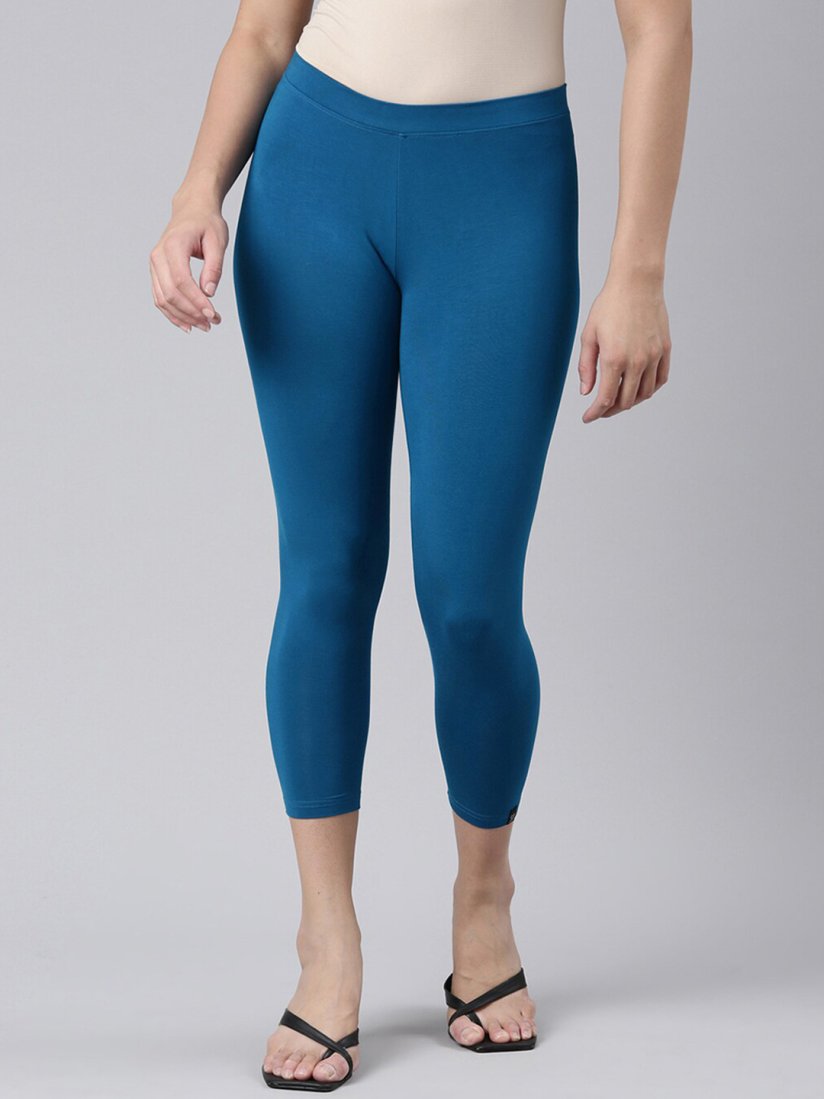 Buy Twin Birds Women Solid Skinny Fit High Ankle Cropped Leggings Leggings for Women 25739832 Myntra