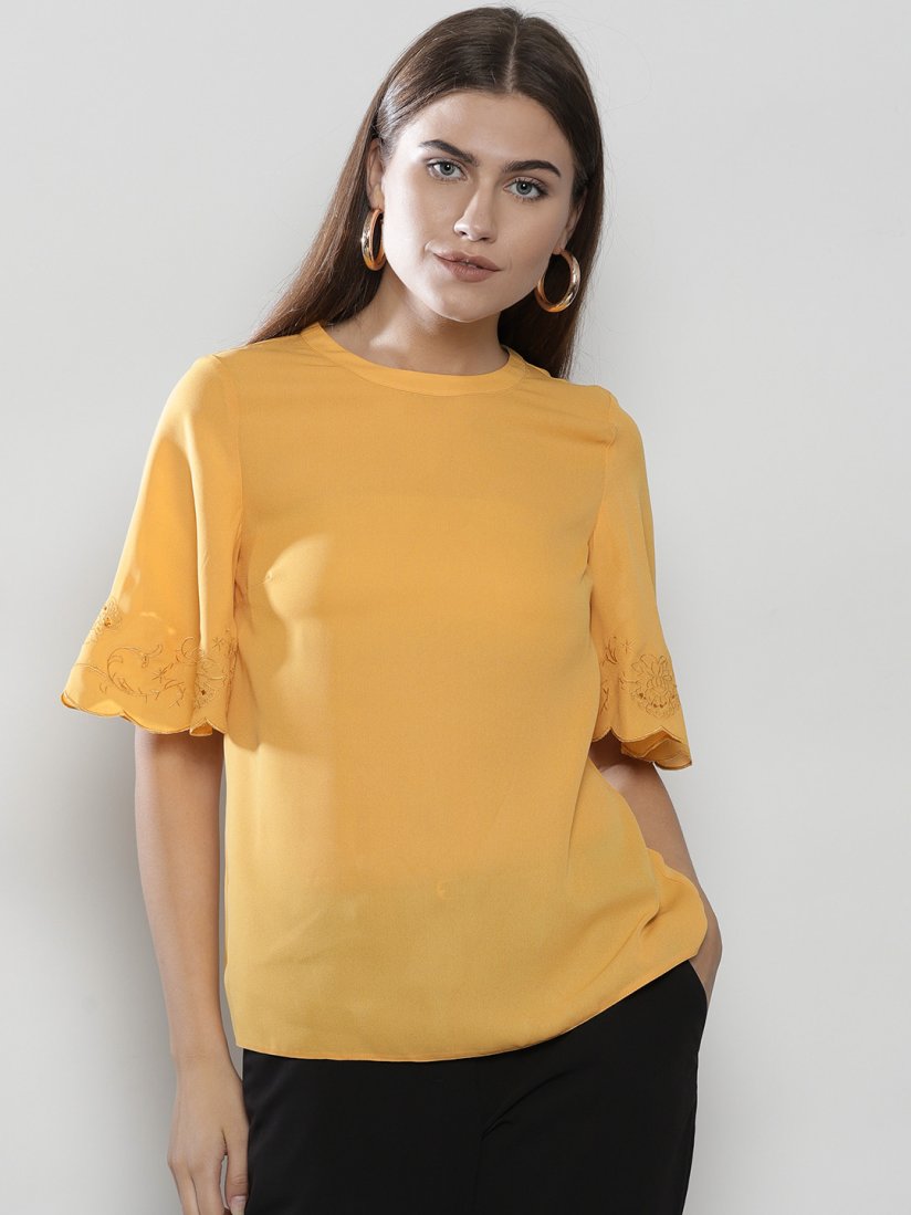 Buy DOROTHY PERKINS Women Yellow Solid Top Tops for Women 7199979 Myntra