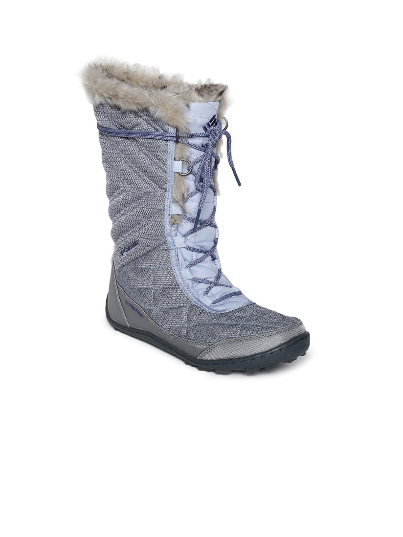 Buy Columbia Women Grey Solid MINX MID III High Top Flat Boots Boots for Women 7404265 Myntra